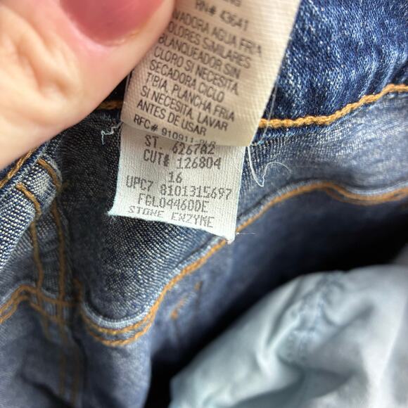 Vintage Faded Glory Straight Jeans Womens 16 Blue Cotton Stretch 32x29 Versatile - Picture 12 of 13